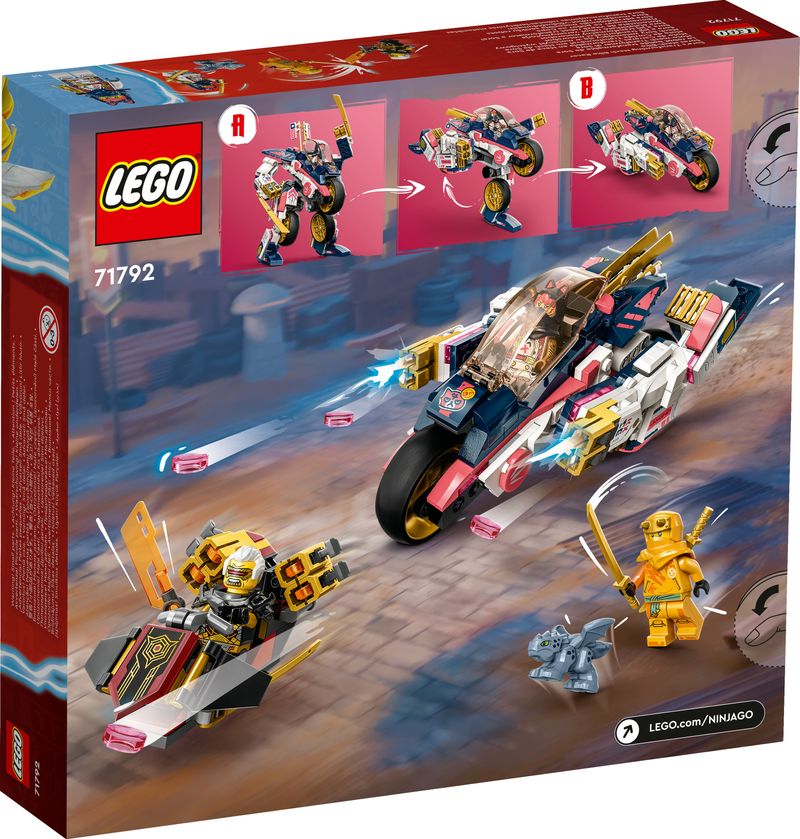 LEGO-NINJAGO-71792-Moto-Mech-Transformer-di-Sora-Set-Giochi-2in1-con-Action-Figure-Mech-Trasformabile-in-Moto-Giocattolo