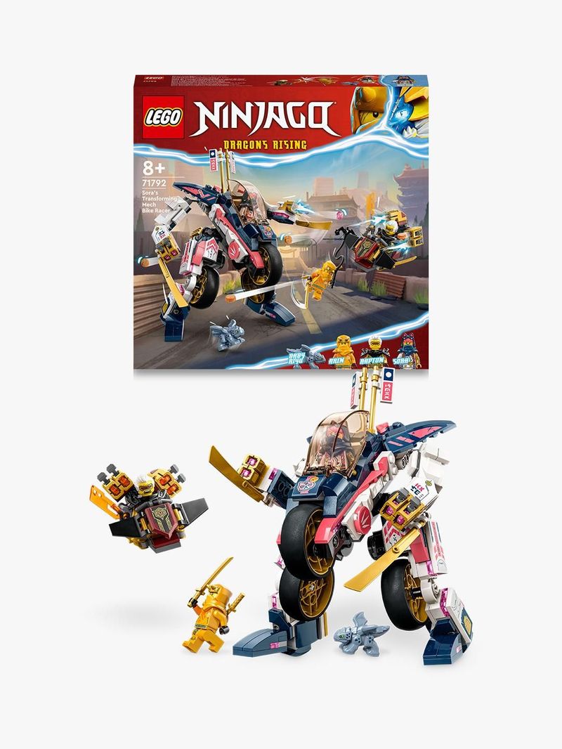 LEGO-NINJAGO-71792-Moto-Mech-Transformer-di-Sora-Set-Giochi-2in1-con-Action-Figure-Mech-Trasformabile-in-Moto-Giocattolo