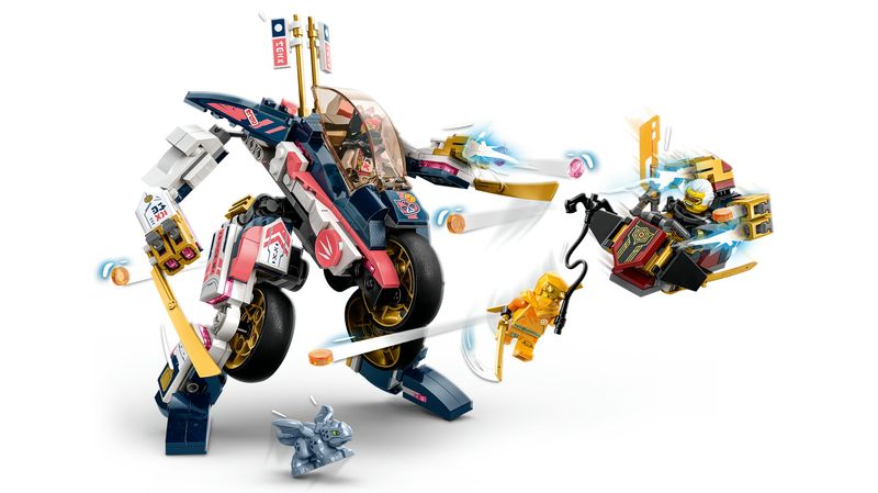 LEGO-NINJAGO-71792-Moto-Mech-Transformer-di-Sora-Set-Giochi-2in1-con-Action-Figure-Mech-Trasformabile-in-Moto-Giocattolo