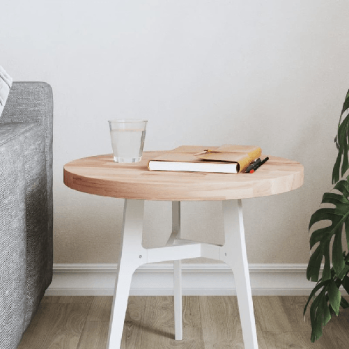 vidaXL-Piano-per-Tavolo-Ø40x25-cm-Rotondo-in-Legno-Massello-di-Faggio