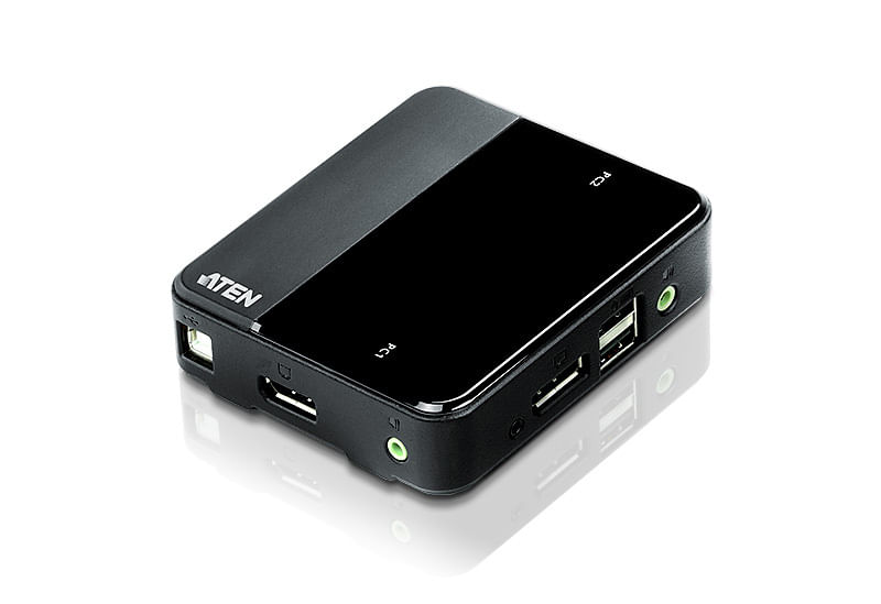 ATEN-Switch-KVM-USB-DisplayPort-audio-a-2-porte--supporto-4K-e-cavi-inclusi-