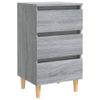 vidaXL-Comodino-con-Gambe-in-Legno-Massello-Grigio-Sonoma-40x35x69-cm