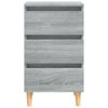 vidaXL-Comodino-con-Gambe-in-Legno-Massello-Grigio-Sonoma-40x35x69-cm