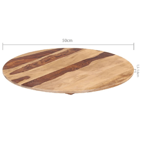 vidaXL-Piano-Tavolo-Legno-Massello-di-Sheesham-Rotondo-15-16-mm-50-cm