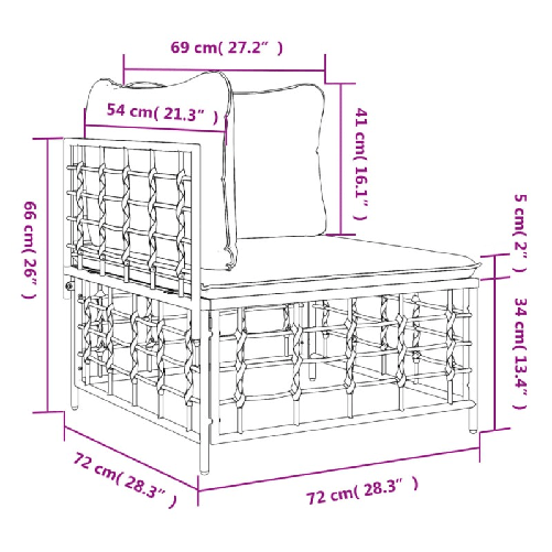 vidaXL-Divano-Angolare-da-Giardino-con-Cuscini-Polyrattan-Grigio-Scuro