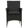 vidaXL-Sedie-da-Giardino-con-Cuscini-2-pz-in-Polyrattan-Nere