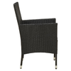 vidaXL-Sedie-da-Giardino-con-Cuscini-2-pz-in-Polyrattan-Nere