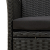 vidaXL-Sedie-da-Giardino-con-Cuscini-2-pz-in-Polyrattan-Nere