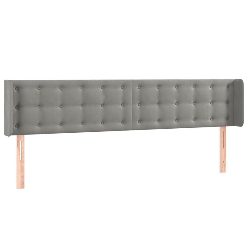 Testiera-ad-Orecchio-Grigio-Chiaro-203x16x78-88-cm-in-Velluto