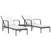 Lettini-Prendisole-2-pz-con-Tavolo-in-Polyrattan-Nero