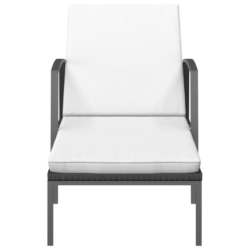 Lettini-Prendisole-2-pz-con-Tavolo-in-Polyrattan-Nero
