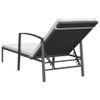 Lettini-Prendisole-2-pz-con-Tavolo-in-Polyrattan-Nero