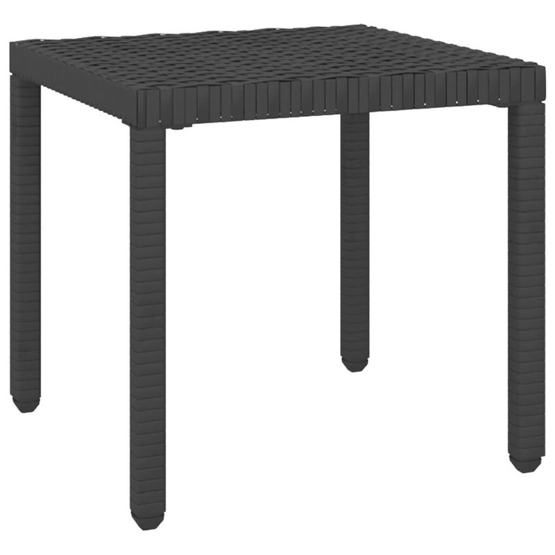 Lettini-Prendisole-2-pz-con-Tavolo-in-Polyrattan-Nero