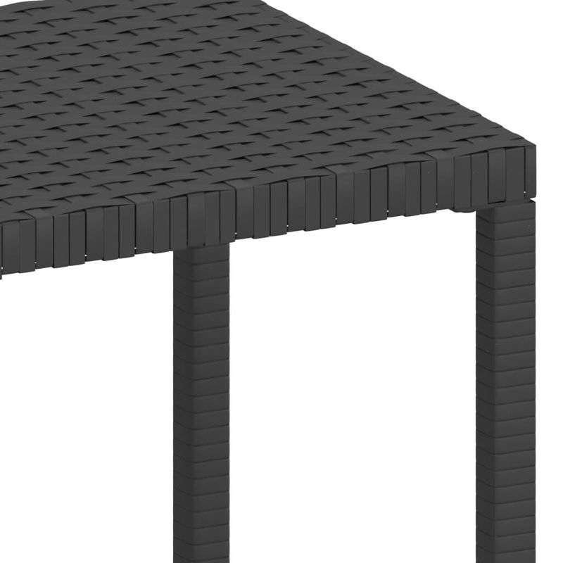 Lettini-Prendisole-2-pz-con-Tavolo-in-Polyrattan-Nero