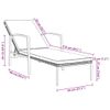 Lettini-Prendisole-2-pz-con-Tavolo-in-Polyrattan-Nero
