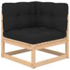 vidaXL-Set-Divani-da-Giardino-4-pz-con-Cuscini-Legno-Massello-di-Pino