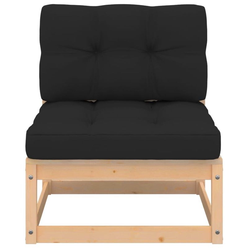 vidaXL-Set-Divani-da-Giardino-4-pz-con-Cuscini-Legno-Massello-di-Pino