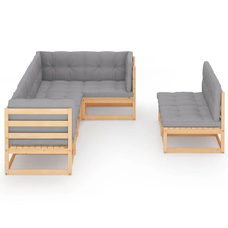 vidaXL-Set-Divani-da-Giardino-7-pz-con-Cuscini-Legno-Massello-di-Pino