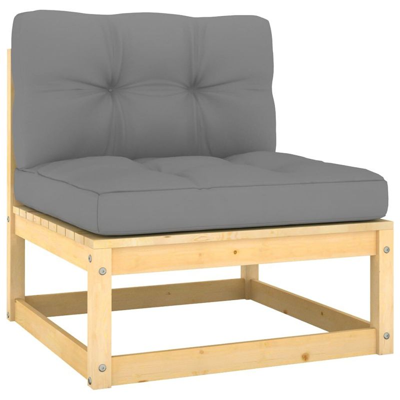 vidaXL-Set-Divani-da-Giardino-7-pz-con-Cuscini-Legno-Massello-di-Pino