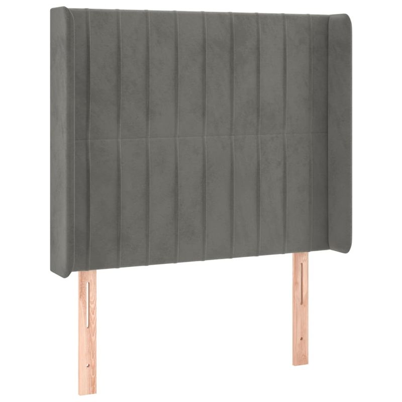 Testiera-a-LED-Grigio-Chiaro-163x16x78-88-cm-in-Velluto