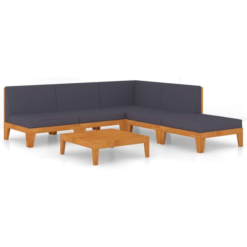vidaXL-Set-Divani-da-Giardino-6-pz-con-Cuscini-in-Massello-di-Acacia