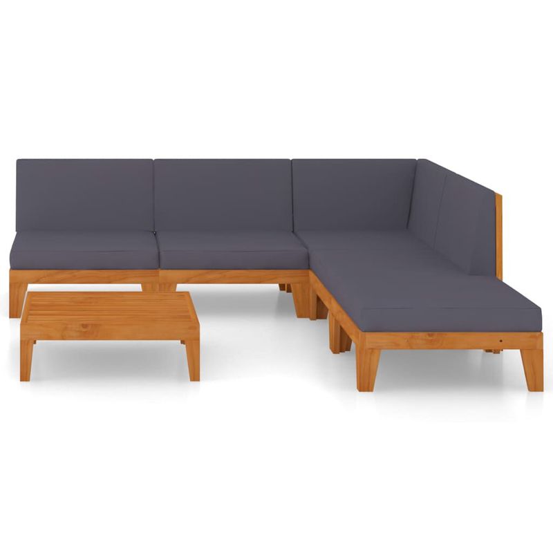 vidaXL-Set-Divani-da-Giardino-6-pz-con-Cuscini-in-Massello-di-Acacia