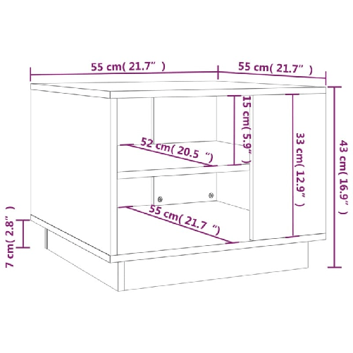 vidaXL-Tavolino-da-Salotto-Nero-55x55x43-cm-in-Truciolato