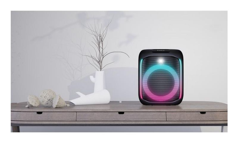 Majestic-Fire-12-Party-Speaker-Trolley-Bluetooth-con-Luci-Led-con-Microfono-e-Telecomando-480W