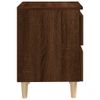 vidaXL-Comodino-con-Gambe-in-Legno-Massello-Rovere-Marrone-40x35x50cm