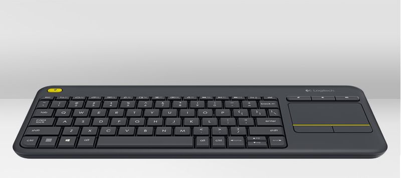 Logitech-K400-Plus-Tv-tastiera-RF-Wireless-QWERTZ-Ungherese-Nero