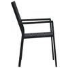 Sedie-da-Giardino-4-pz-Nere-in-HDPE-Aspetto-Legno