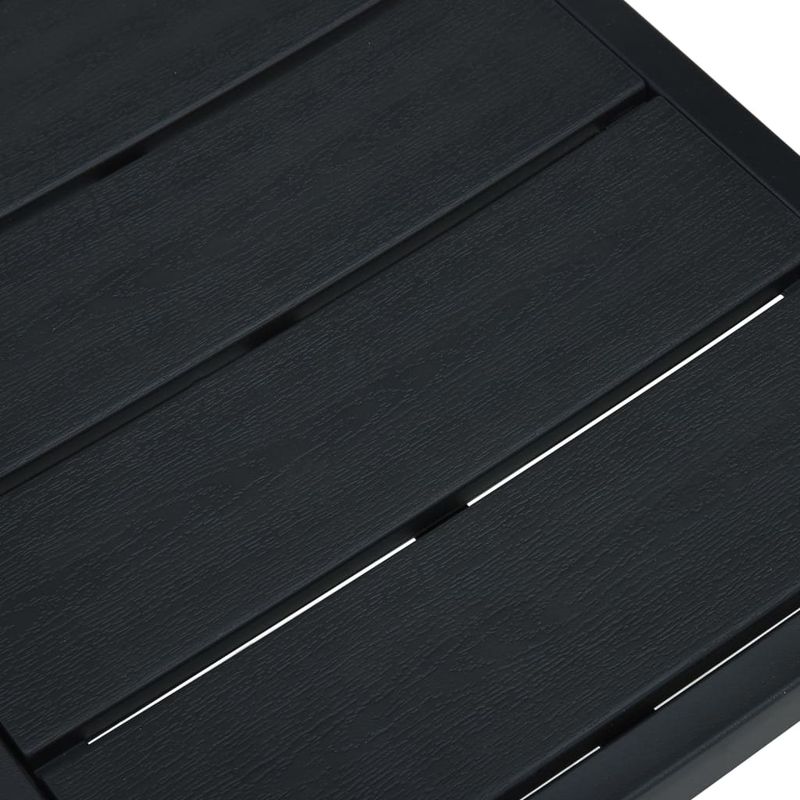 Sedie-da-Giardino-4-pz-Nere-in-HDPE-Aspetto-Legno