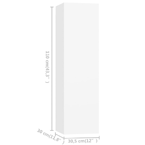 vidaXL-Set-Mobile-TV-5-pz-Bianco-in-Truciolato