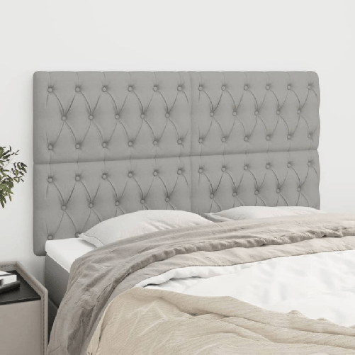 VidaXL Testiere 4 pz Grigio Chiaro 72x7x78/88 cm in Tessuto