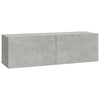 Set-di-Mobili-Porta-TV-6-pz-Grigio-Cemento-in-Legno-Multistrato
