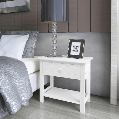 Comodino-in-Legno-Bianco