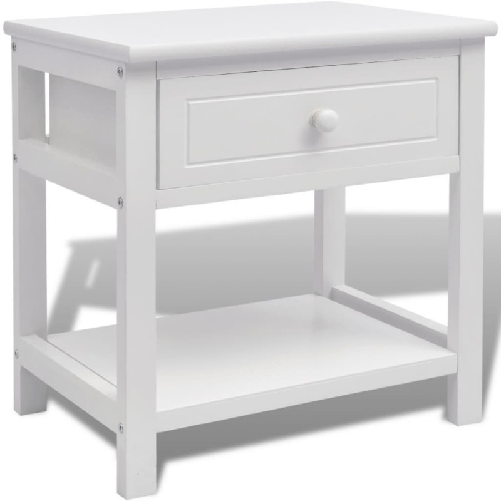 Comodino-in-Legno-Bianco