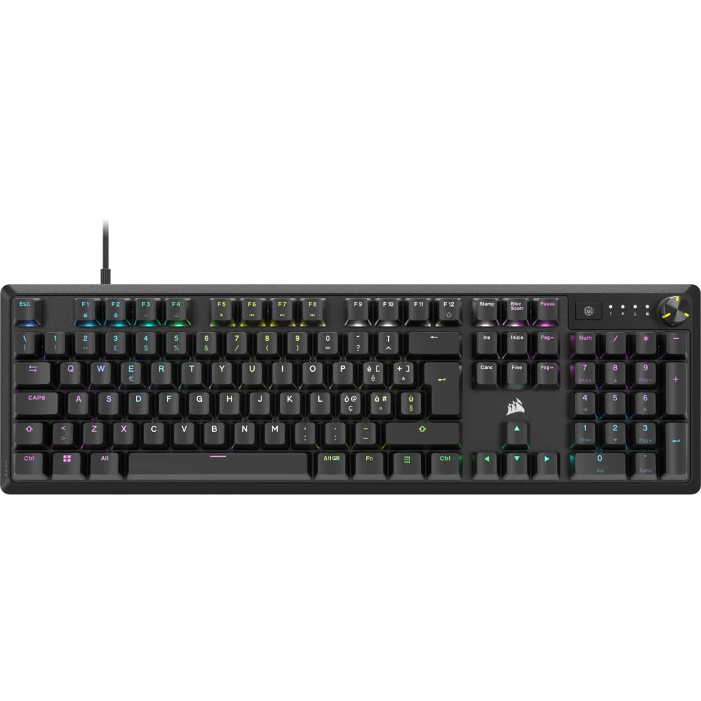 Corsair K70 CORE RGB tastiera Gaming USB QWERTY Italiano Nero