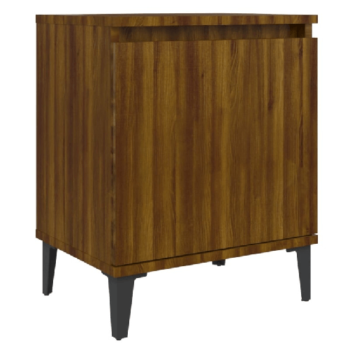 Comodino-con-Gambe-in-Metallo-Rovere-Marrone-40x30x50-cm