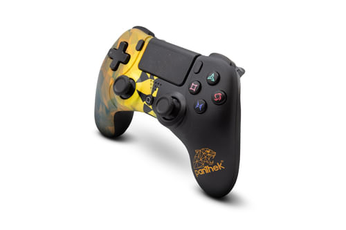 Panthek-PlayStation-4-Controller-Wired-Giallo-e-Nero