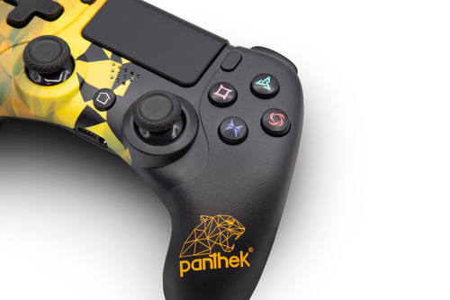 Panthek-PlayStation-4-Controller-Wired-Giallo-e-Nero