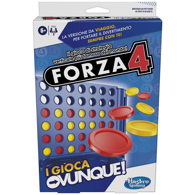 Hasbro-Gaming-Forza-4-I-Gioca-Ovunque-gioco-portatile-per-2-giocatori-gioco-da-viaggio-per-bambini-e-bambine