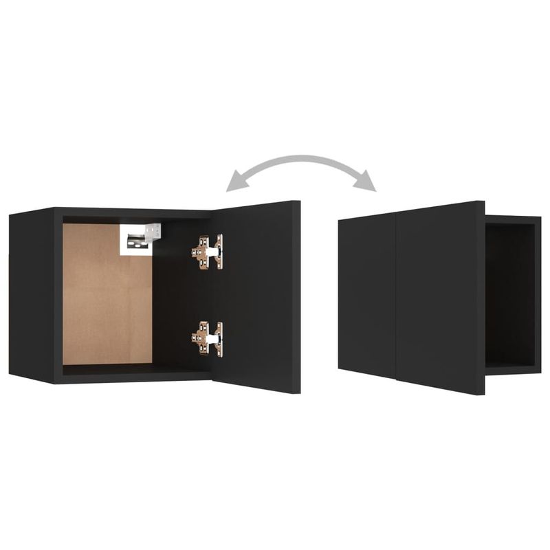 vidaXL-Comodino-Nero-305x30x30-cm-in-Truciolato