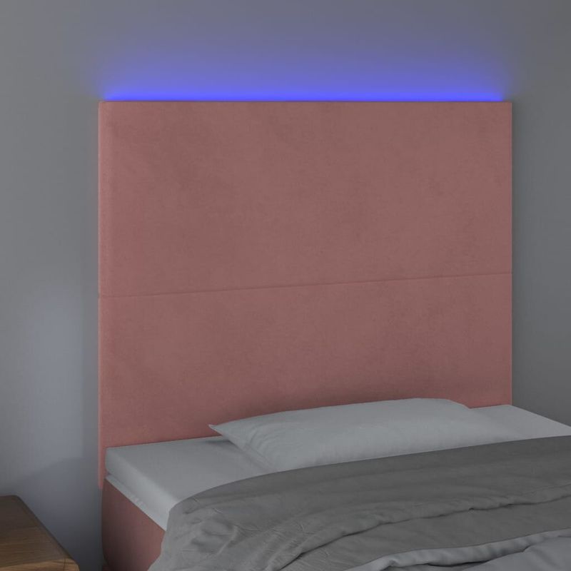 Testiera-a-LED-Rosa-80x5x118-128-cm-in-Velluto
