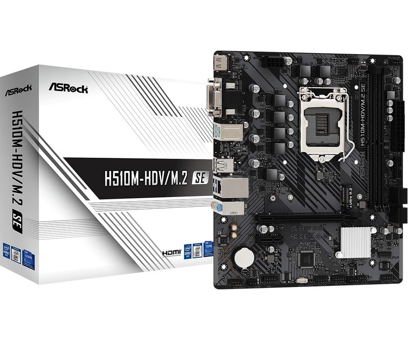 Asrock-H510M-HDV-M.2-SE-Intel-H470-LGA-1200--Socket-H5--micro-ATX