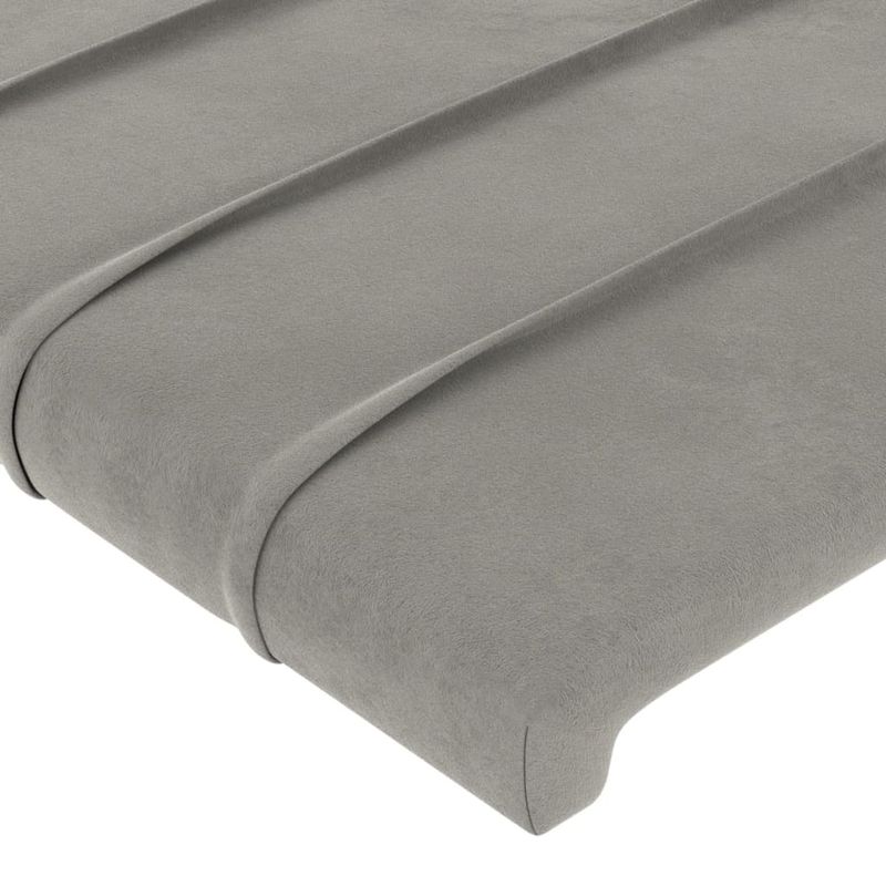 Testiera-a-LED-Grigio-Chiaro-100x5x118-128-cm-in-Velluto