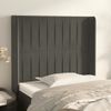 Testiera-ad-Orecchio-Grigio-Scuro-147x16x78-88-cm-in-Velluto