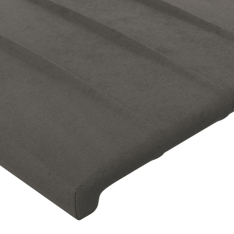 Testiera-ad-Orecchio-Grigio-Scuro-147x16x78-88-cm-in-Velluto