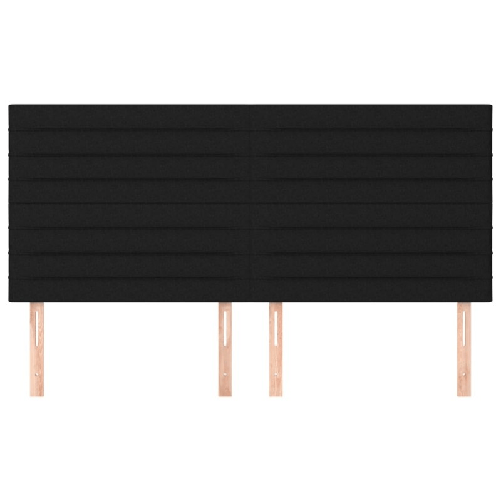 Testiera-4-pz-Nera-90x5x78-88-cm-in-Tessuto