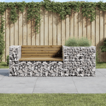 VidaXL Panca da Giardino con Cesto Gabbione Legno Impregnato di Pino